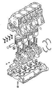 Mitsubishi Pajero 3,2 blok motoru - polomotor