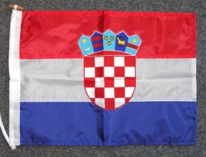 Vlajka na loď chorvatská 20 x 30 cm
