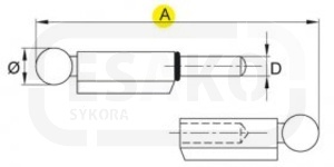 Pant kovaný imitace - odlitek  150 mm