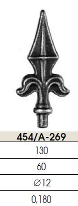 Kované polotovary  odlévaná špička