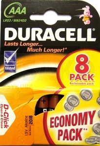 Baterie Duracell mikrotužka