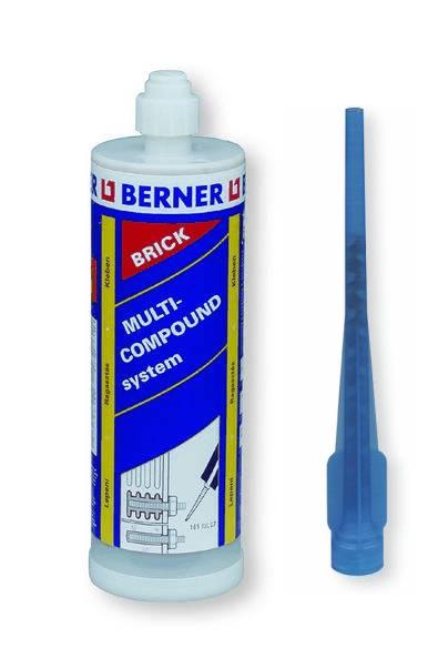 Chemická malta - kotva Berner Brick 410 s nástavcem