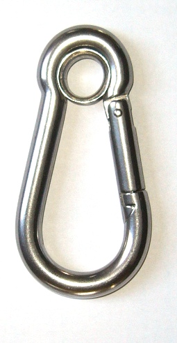 Nerezová karabina  s okem 50 x 5