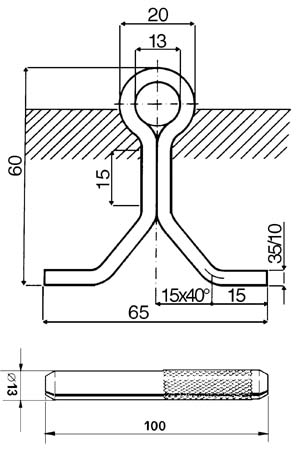 Čep středící k liště 365.I