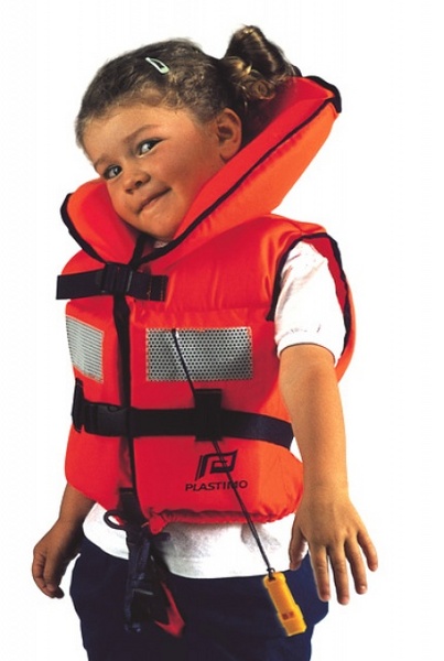Vesta záchranná Baby,100N, 8-15 kg,oranž. s píšťalkou