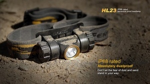 Čelovka Fenix HL23 - průřez