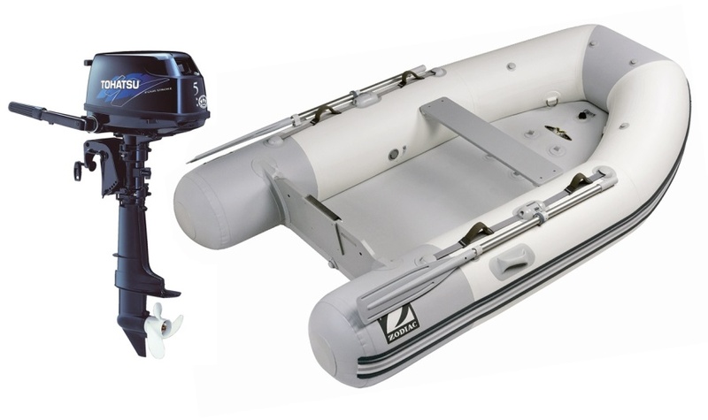 Komplet nafukovací člun Zodiac Cadet 285 Fastroller a motor Tohatsu MFS 5C S