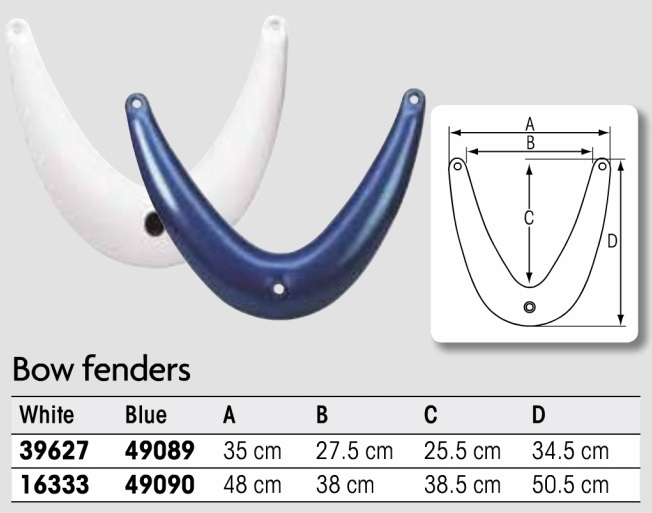 Fendr příďový bílý