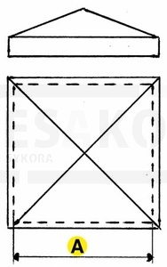 Kovová krytka zinkovaná čtvercová 30 mm