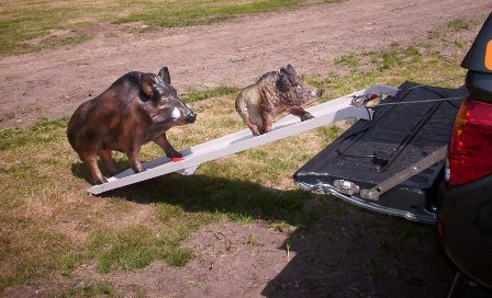 Rampa na vytažení ulovené zvěře  lakovaná