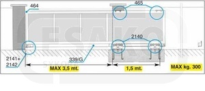 Samonosná brána schema